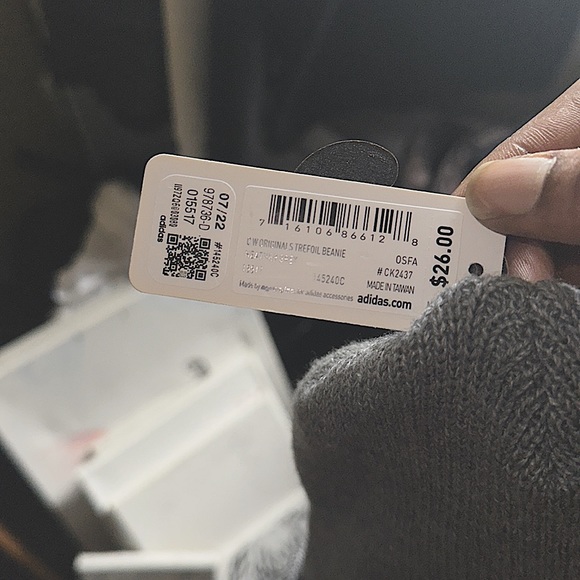 W ADIDAS ORIGINALS TREFOIL Beanie Heather Grey - Picture 2 of 2